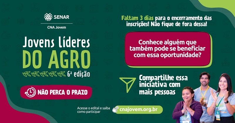 CNA Jovem encerra inscrições no próximo domingo (19)