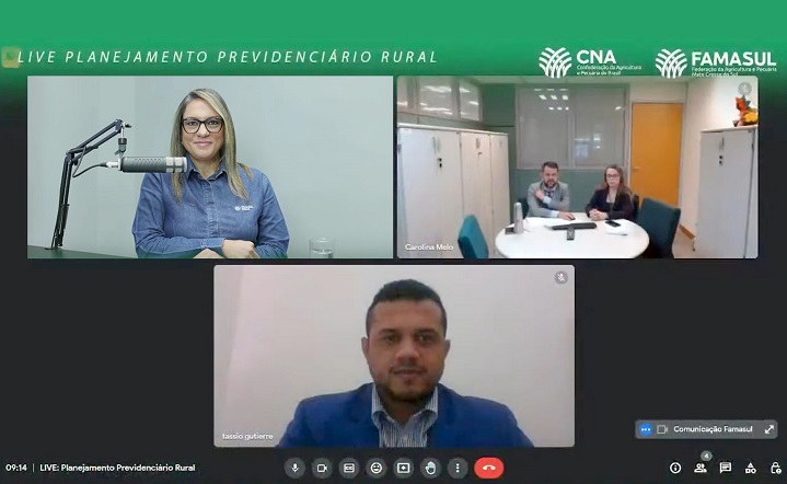 Famasul e CNA apresentam ‘Planejamento Previdenciário Rural’ em evento virtual