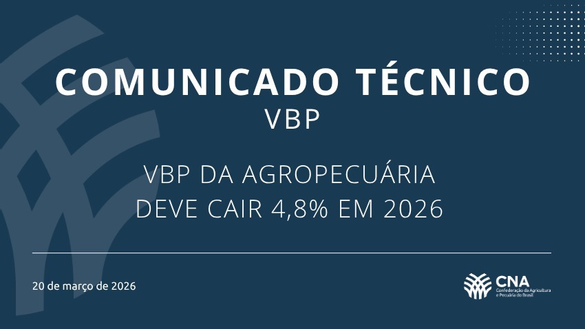 Valor Bruto da Produção Agropecuária deve atingir R$ 1,39 tri em 2026