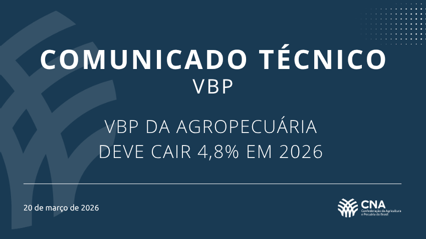 VBP DA AGROPECUÁRIA DEVE CAIR 4,8% EM 2026