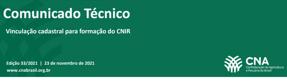 Integração do SNCR e do Cafir para formação do CNIR – Cadastro Nacional de Imóveis Rurais