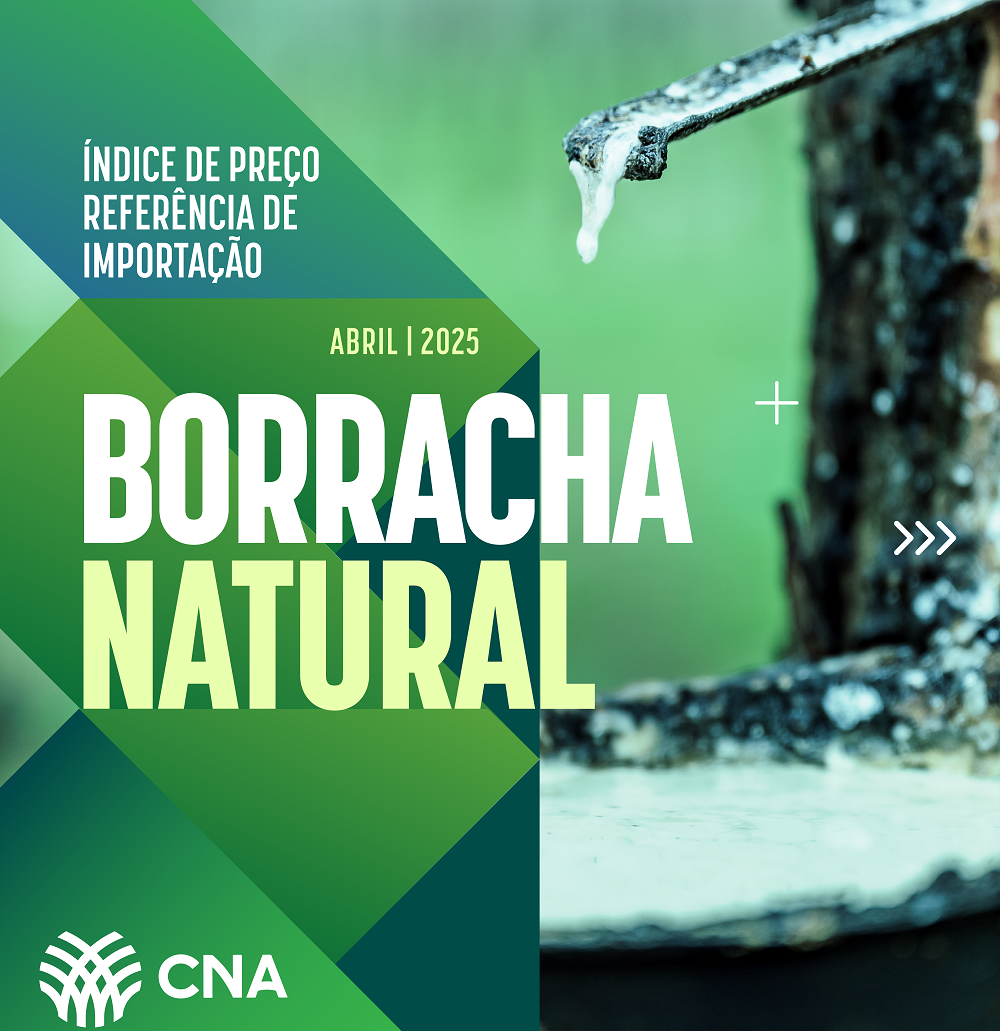 Borracha natural: preço de referência de importação cai 14,2% em abril