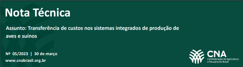 Transferência de custos nos sistemas integrados de produção de Aves e Suínos