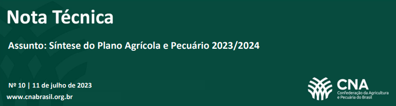 Síntese do Plano Agrícola e Pecuário 2023/2024